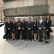 Fed Challenge students on Wall Street