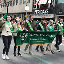 Students marching in parade