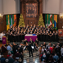 Singers performing during Lessons and Carols