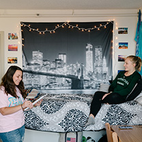 Students in Horan Hall room
