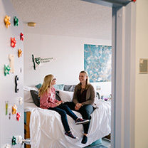 Students in Lee Hall dorm room