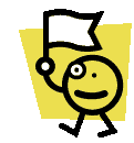 Cybart waving flag