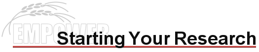 Starting your research title