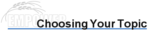 Choosing your topic title