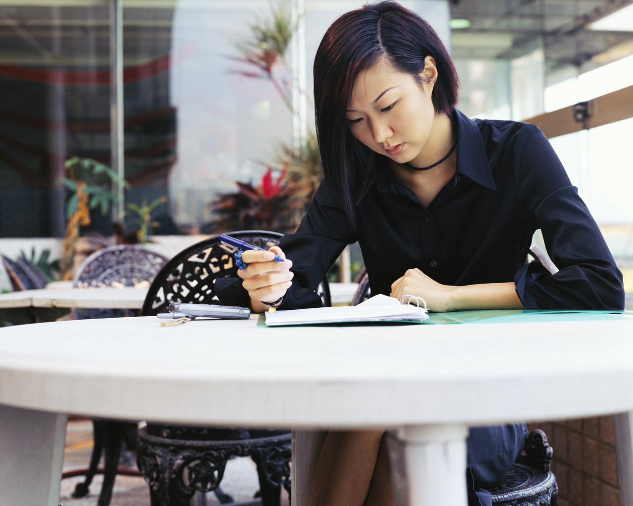 girl writing