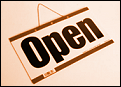 open sign