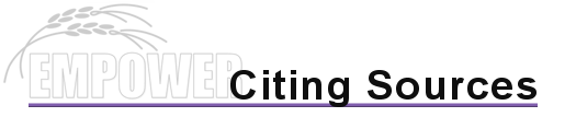 Citing sources title
